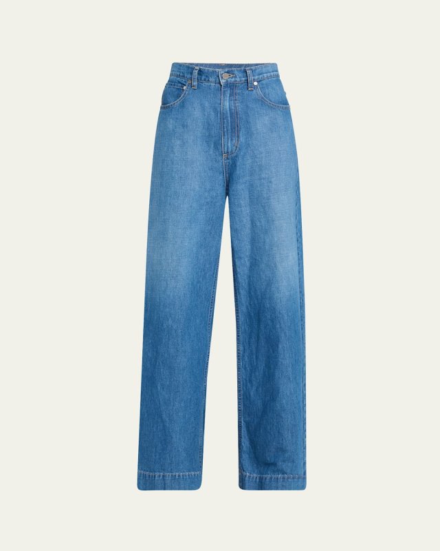 McDougal St Wide-Leg Denim Pants